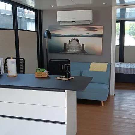 Yellow Houseboat On Maggiore Botel