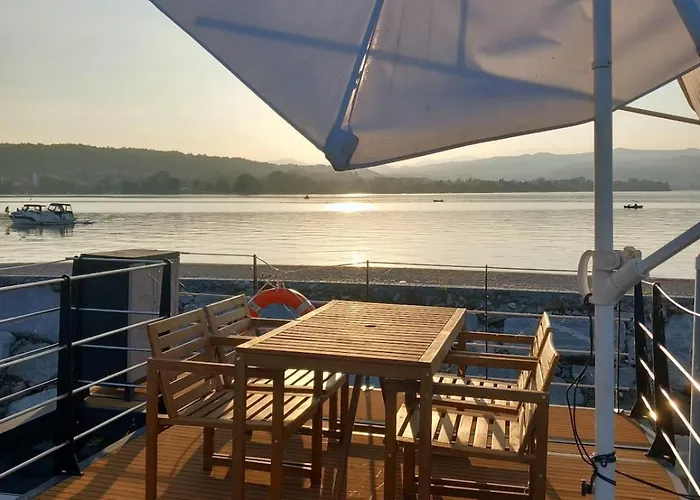 Yellow Houseboat On Maggiore Rome