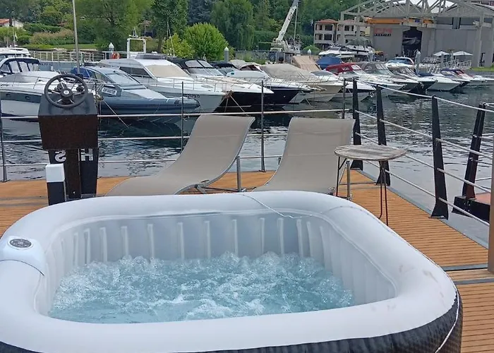 Yellow Houseboat On Maggiore Rome